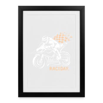 Motorcycle Racing - Raceday Superbike Racing - Framed poster (27 × 37 cm) - black - Front
