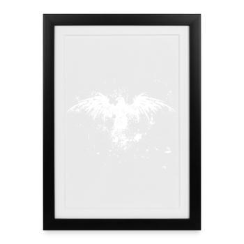 Grunge Eagle Rise - Affiche encadrée (27 × 37 cm) - noir - Devant