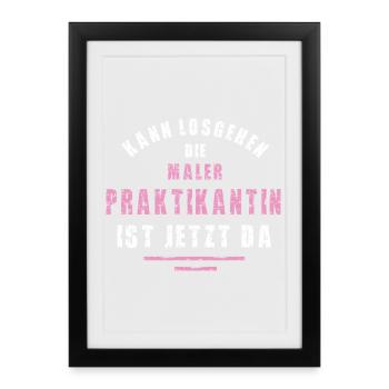 Painter Intern Thank you Internship Painting Painter - Framed poster (27 × 37 cm) - black - Front