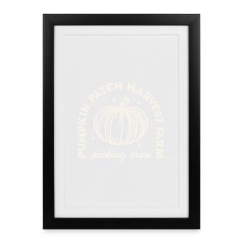 Équipe de récolte de citrouilles Équipe d’amis de la famille - Affiche encadrée (27 × 37 cm) - noir - Devant