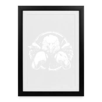 Adler Boxer Boxing MMA - Framed poster (27 × 37 cm) - black - Front