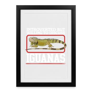 Iguana Reptiles Lizard Iguanas Gifts - Framed poster (27 × 37 cm) - black - Front