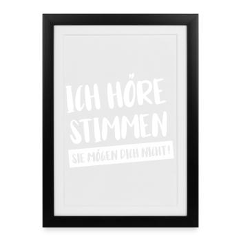 Humo-full statement design. I hear voices - Framed poster (27 × 37 cm) - black - Front