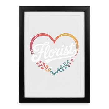 florist - Framed poster (27 × 37 cm) - black - Front