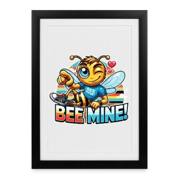 Bee Mine pour les hommes - Affiche encadrée (27 × 37 cm) - noir - Devant