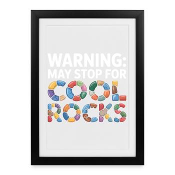 Rock Collecting Rockhound Rock Collector Geology - Framed poster (27 × 37 cm) - black - Front