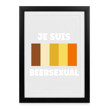 Beersexual  - Affiche encadrée (27 × 37 cm) - noir - Devant
