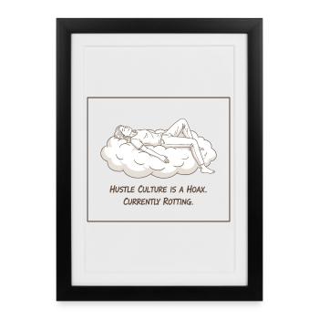 La culture de l’agitation est un canular - Affiche encadrée (27 × 37 cm) - noir - Devant