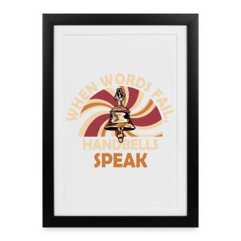 Choir Music Instrument Handbell Choir - Framed poster (27 × 37 cm) - black - Front