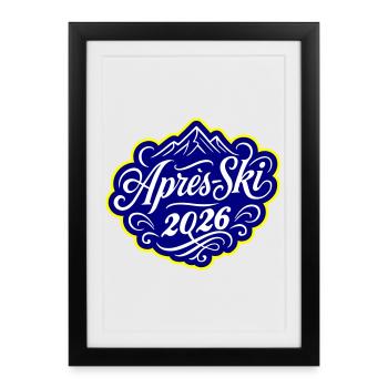 Après-ski 2026 - Affiche encadrée (27 × 37 cm) - noir - Devant
