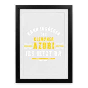 Plumber Trainee Training Apprenticeship Plumber Apprenticeship - Framed poster (27 × 37 cm) - black - Front