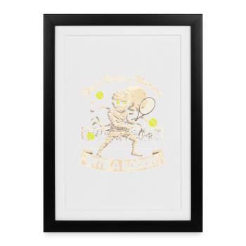 Tennis Halloween Hoodie Chemise Mug - Affiche encadrée (27 × 37 cm) - noir - Devant