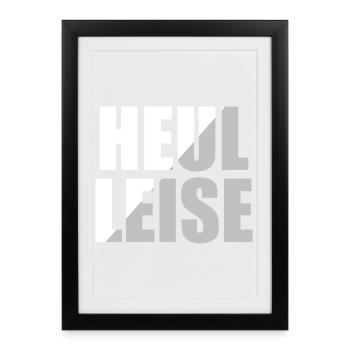 hurler doucement - Affiche encadrée (27 × 37 cm) - noir - Devant