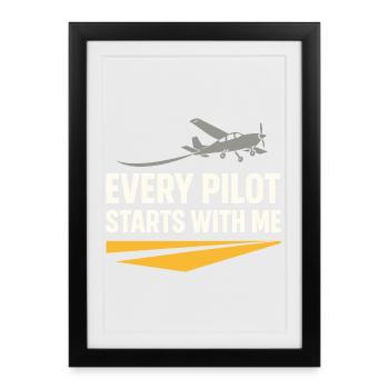 Flight Instructor Cfi Pilot Aviation Instructor - Framed poster (27 × 37 cm) - black - Front