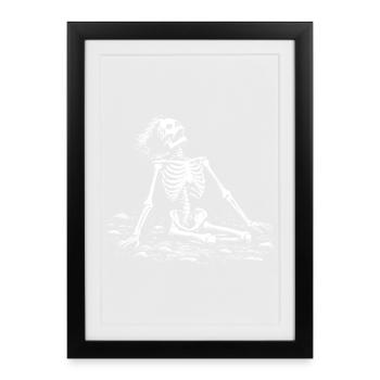 Skeleton Art Dark Gothic Design Mystical - Framed poster (27 × 37 cm) - black - Front