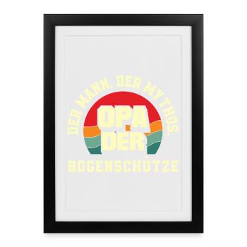 I go archery - Framed poster (27 × 37 cm) - black - Front