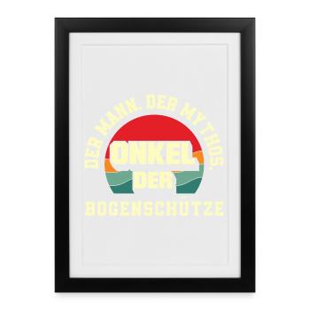 I go archery - Framed poster (27 × 37 cm) - black - Front