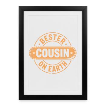 Cousin le plus proche - Affiche encadrée (27 × 37 cm) - noir - Devant