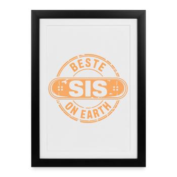 Best Sis Gift Sister - Framed poster (27 × 37 cm) - black - Front