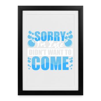 Swimming Water Sports Float Gifts - Framed poster (27 × 37 cm) - black - Front