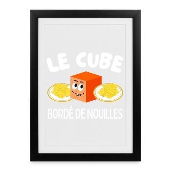 The Noodle-Lined Cube - Framed poster (27 × 37 cm) - black - Front