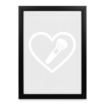 Coeur + Esthéticienne – Esthéticienne Super Parent - Affiche encadrée (27 × 37 cm) - noir - Devant