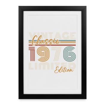 1976 Vintage Retro Birthday Gift - Framed poster (27 × 37 cm) - black - Front