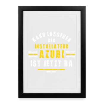 Installer Trainee Training Apprenticeship Trainee - Framed poster (27 × 37 cm) - black - Front