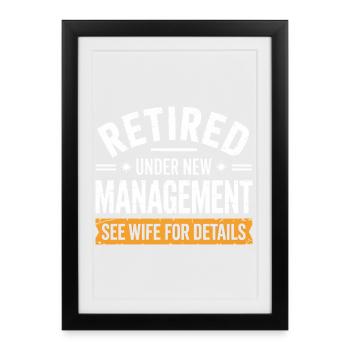 Retraite sous une nouvelle direction - Affiche encadrée (27 × 37 cm) - noir - Devant