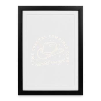 Küsten-Cowgirls-Club-Party dunkle Western-Ästhetik - Gerahmtes Poster (27 × 37 cm) - Schwarz - Vorne