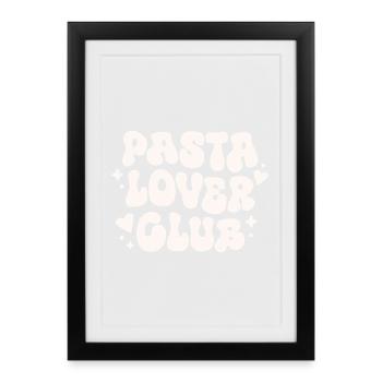 Club des amateurs de pâtes - Affiche encadrée (27 × 37 cm) - noir - Devant