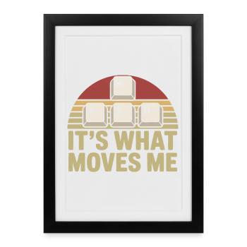 Motivation et passion – voilà ce qui me fait vibrer (Citation) - Affiche encadrée (27 × 37 cm) - noir - Devant