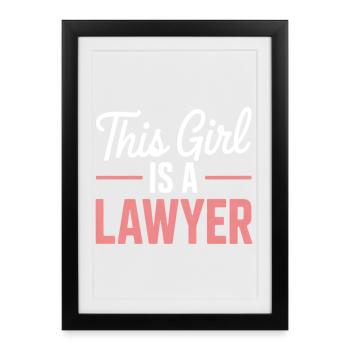 Cette fille est avocate - Affiche encadrée (27 × 37 cm) - noir - Devant