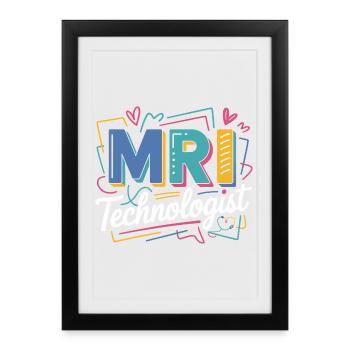 Explosion des couleurs du technologue IRM - Affiche encadrée (27 × 37 cm) - noir - Devant