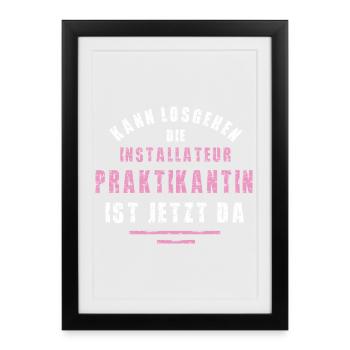 Stage de remerciement pour le stagiaire plombier - Affiche encadrée (27 × 37 cm) - noir - Devant