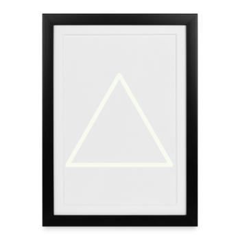 Geometric Shape Triangle Outline - Framed poster (27 × 37 cm) - black - Front