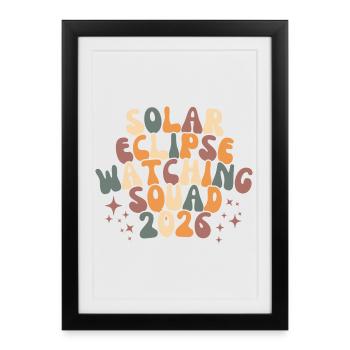 Sun Eclipse Retro Squad - Framed poster (27 × 37 cm) - black - Front