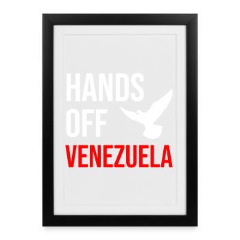HANDS OFF VENEZUELA - Framed poster (27 × 37 cm) - black - Front