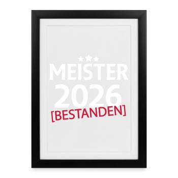 Champion 2026 - Affiche encadrée (27 × 37 cm) - noir - Devant