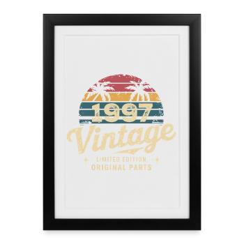Génial depuis 1997 cadeau anniversaire 1997 - Affiche encadrée (27 × 37 cm) - noir - Devant