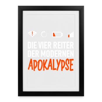 Nerd Computer THE FOUR HORSEMEN OF MODERNITY - Framed poster (27 × 37 cm) - black - Front