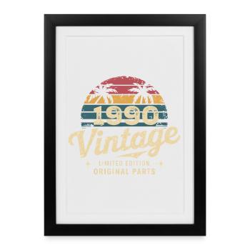 Awesome Since 1990 1990 Birthday Gift - Framed poster (27 × 37 cm) - black - Front
