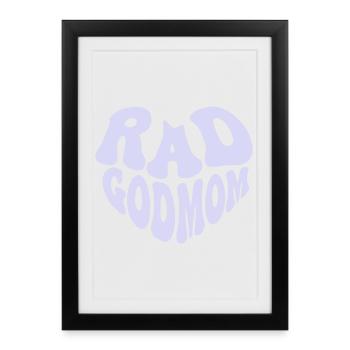 Rad Godmother - Retro Heart (Custom Color) - Framed poster (27 × 37 cm) - black - Front