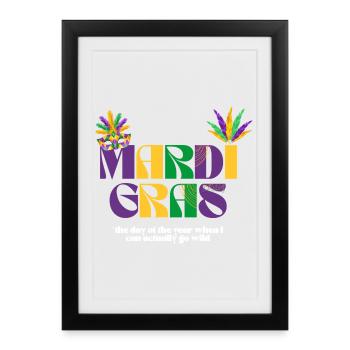 MARDI GRAS FESTIVAL - Affiche encadrée (27 × 37 cm) - noir - Devant
