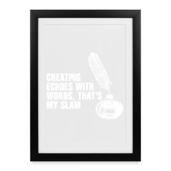 Quill Echoes Slam Poetry - Framed poster (27 × 37 cm) - black - Front
