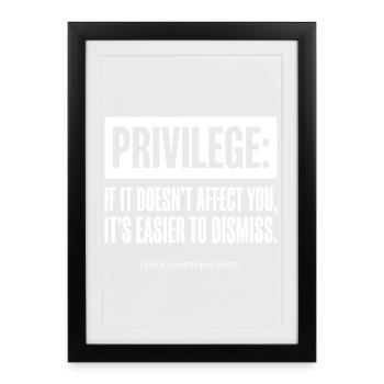 Devis de privilège : vérifiez vos angles morts - Affiche encadrée (27 × 37 cm) - noir - Devant