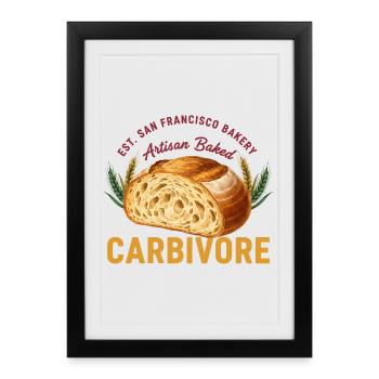 sourdough Bread Baking Carbivore San Francisco - Framed poster (27 × 37 cm) - black - Front