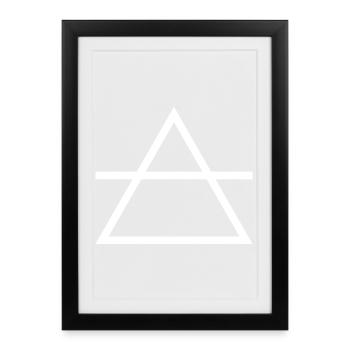 Air Alchemy Symbol - Framed poster (27 × 37 cm) - black - Front