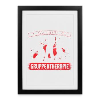 Gruppentherapie Paintball - Gerahmtes Poster (27 × 37 cm) - Schwarz - Vorne