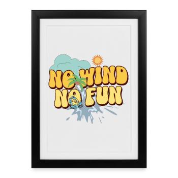 No Wind No Fun - Framed poster (27 × 37 cm) - black - Front